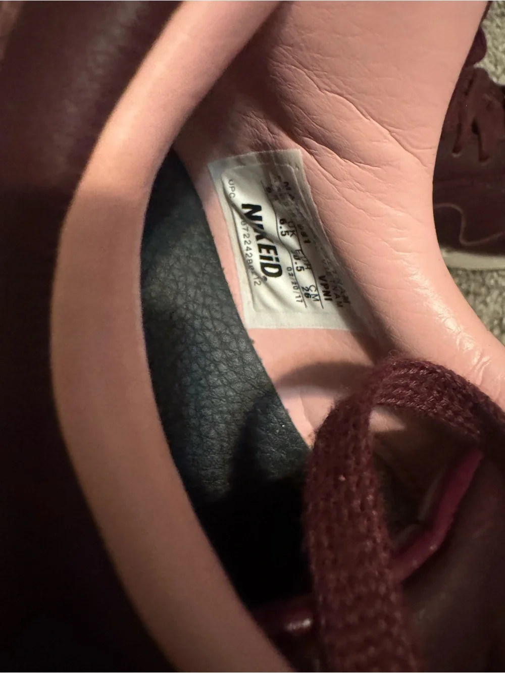 Nike Women's Burgundy Sneakers with Pink Lining